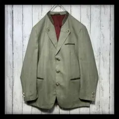 【VINTAGE】ドイツ製チロリアンジャケット☆ユーロ☆セージグリーン2XL