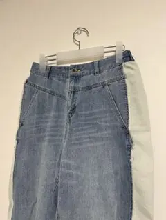 REAC レアック　サイドクラッシュデニムパンツ　ジャージ風デニムパンツ