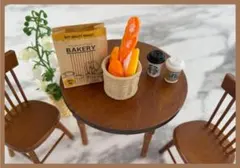 ミニチュア　パーツ　ディスプレイ　ドールハウス ☆ パン　カゴ　紙袋