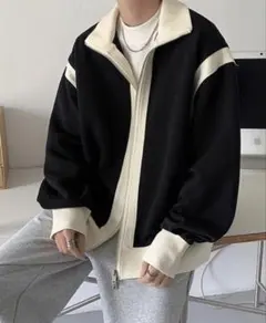 【試着のみ】NOWLE（ノウル）バイカラー ダブルジップ ブルゾン