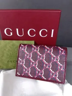 GUCCI GGパターン レザー カードケース