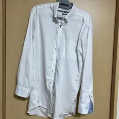 ORIHICRスーパーノンアイロンコットンシャツ ボタンダウン L