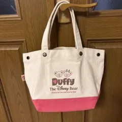 Duffy トートバッグ キャンバス地 クリーム/ピンク