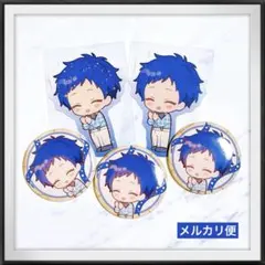 新品♡ あんスタ アニカフェ 弓弦 缶バッジ キラキラ ステッカー