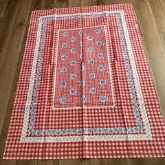 やまさん様専用 チェックと花柄のテーブルクロス大判　イタリア製