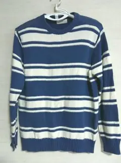 BACK NUMBER(Right-on) ボーダー コットンセーター