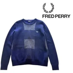 ★美品★ FRED PERRY フレッドペリー ニット 刺繍ロゴ 長袖