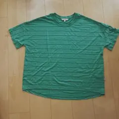 AIGLE ボーダー柄 半袖Tシャツ グリーンのサムネイル