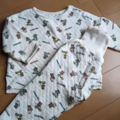 クマ柄キルトパジャマ95cm