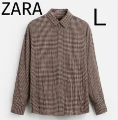 ZARA チェック柄シャツ Ｌ