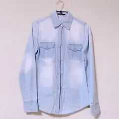 INGNI デニムシャツ スナップボタン レース ライトブルー 春〜夏向き