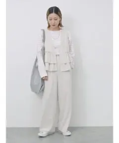 SM2 blue ペラムベスト ストレートパンツ セットアップ 新品タグ付き