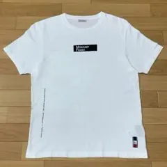 ［美品］MONCLER フラグメント　ロゴ　S ホワイト Tシャツ 4S432