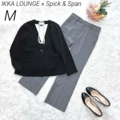 IKKA 他　パンツスーツ　オフィスウェア　ノーカラー　Vネック　黒　M