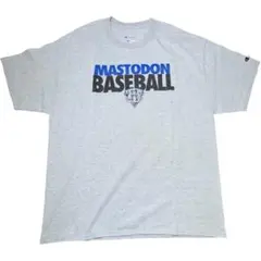 アメカジ チャンピオン グレー XL マストドンベースボールTシャツ