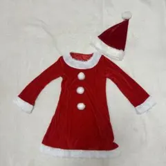 サンタコス 赤 帽子付き 長袖 クリスマス 大人用