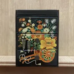 花柄　三段　小物収納　ボックス　大正　昭和　レトロ