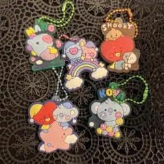 bt21 ぷっくり　ラバーマスコットキーホルダー　グミ付録