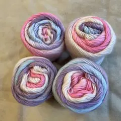 グラデーションウール　パープルピンク系