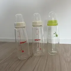 ピジョンスリムタイプ Pigeon chuchubaby哺乳瓶 ガラス 3本