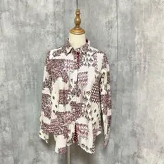 as know as pinky ペイズリー柄　総柄　ドット　シャツ　ゆったり