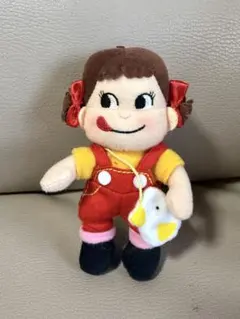 不二家　マイリトルペコちゃん　ぬいぐるみ　マスコットキーホルダー