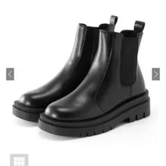 厚底サイドゴアレザーブーツ　ci383