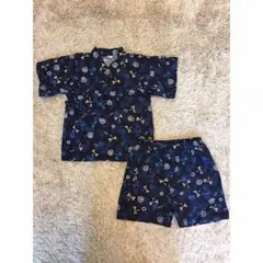値下げ美品 男の子 甚平上下セット 90cm