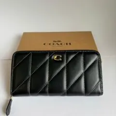 コーチ 長財布 C8570 キルティング ブラック 新品