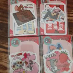 トムとジェリーオリジナルステッカー4枚　セブンイレブン