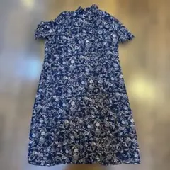 極美品✨レリアン　ワンピース　フリル　総柄　花柄　ボタニカル柄　17＋のサムネイル