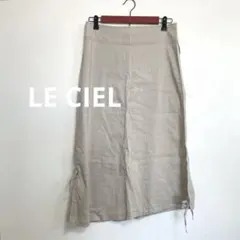ルシエル　LE CIEL アシンメトリー　リネン混スカート　Sのサムネイル