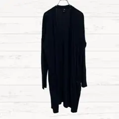【エイチアンドエム】ロングカーディガン ネイビー S 羽織り 3762