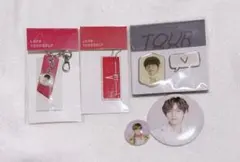 BTS V キーリング＆缶バッジセット