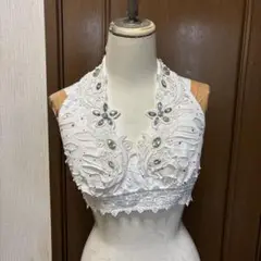 ベリーダンス　衣装　白　トップス