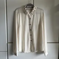 Forever 21 スタッズ付き 長袖シャツ ホワイト Mのサムネイル