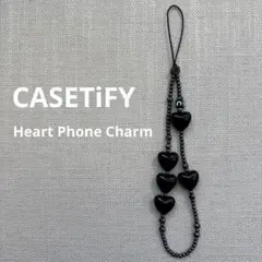 CASETiFY Heart Phone Charm ストラップ ブラックのサムネイル