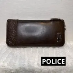 POLICE ラウンドファスナー 長財布 CIRCUIT ダークブラウンのサムネイル