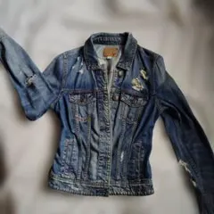 American Eagle デニムジャケット ダメージ加工