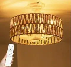 SUKITEN シーリングファンライト LED 【2026年限定・和風・手編み