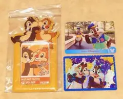 新品　ディズニー　チップ　デール　インスタントフォトキーホルダー　トレカケース