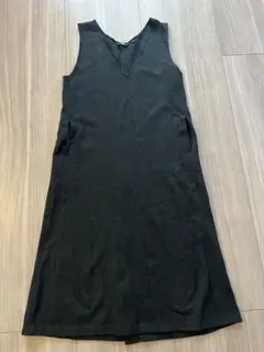 UNIQLO ブラッシュドジャージージャンパースカート ダークグレー Lサイズ