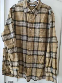 GU チェック柄 長袖シャツ XL