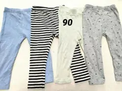 レギンス4点セット ユニクロ、フタフタ、西松屋