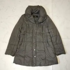 LABELDA ボリュームカラー 中綿コート グレー ヘリンボーン 11AR Ｌのサムネイル