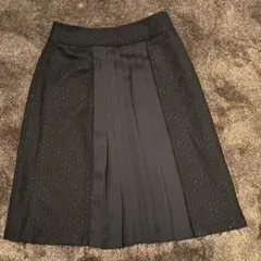 黒 プリーツ フレアスカート　キラキラ