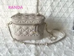 週末値下げ★美品★RANDAキルティング2WAYミニバニティバッグ 【クリーム】