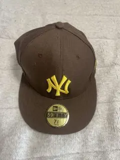 New Era 59FIFTY ブラウンキャップ 7 1/4