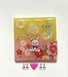 再販不可。うさぎ♡お花レジンヘアゴムブローチ - メルカリ