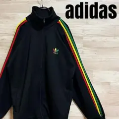 超激レア‼️adidas デサント80'sレゲェ ラスタ トラックジャケット XLのサムネイル